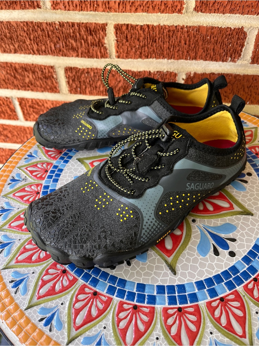 Saguaro Fast I Aqua Black Barefoot Womens EU 38 US 7 Water Minimalist Shoes